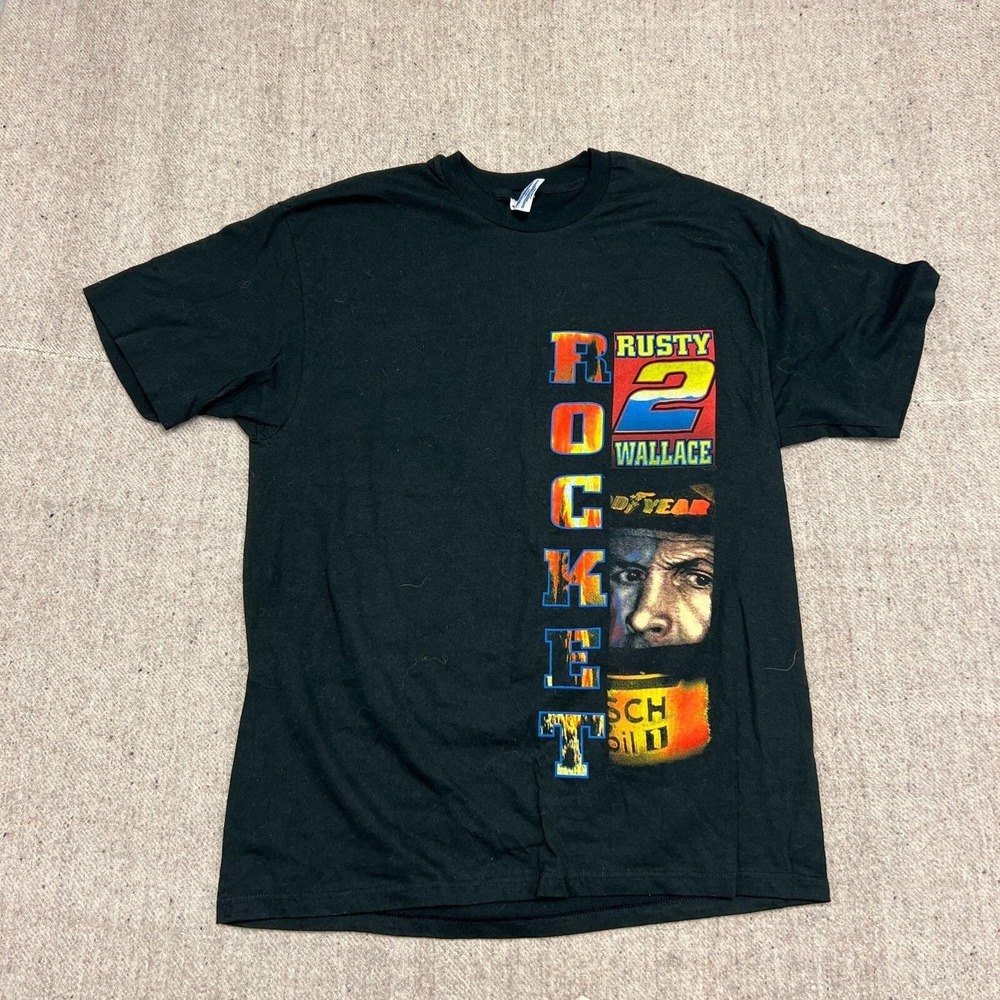 Vintage Rusty Wallace Shirt Mens XL Black 1990s Nascar